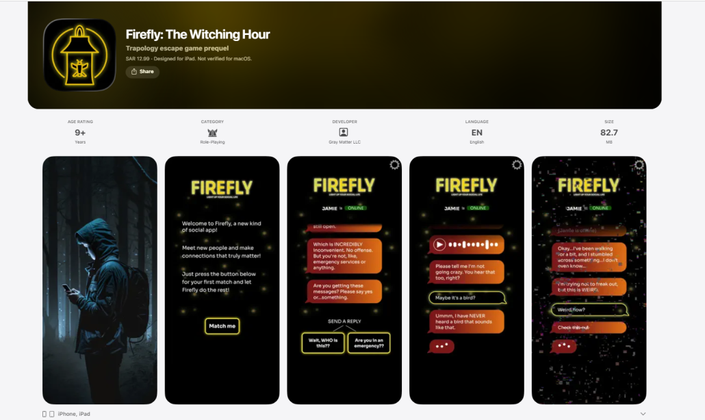 Firely Mobile Game App Trapology Boston